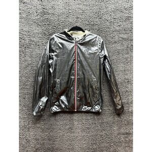 Jott Neomie‎ Waterproof Hooded Windbreaker Jacket Metallic Silver Womens Size XL